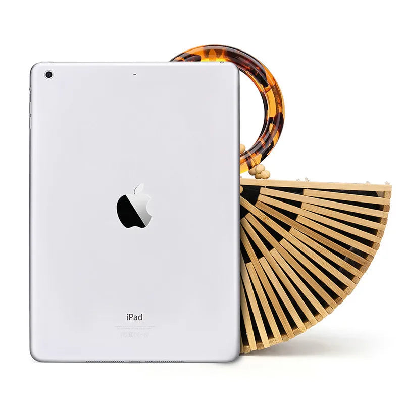 Luxury Women Small Bamboo Handbags Beach Bag Ladies Weave Round Acrylic Top Handle Bag Fashion Female Clutch Messenger Bag New