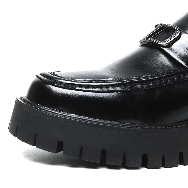 Newest Design Platform Mens Casual Loafers Leather Shoes Comfortable Slip-On Driving Shoe