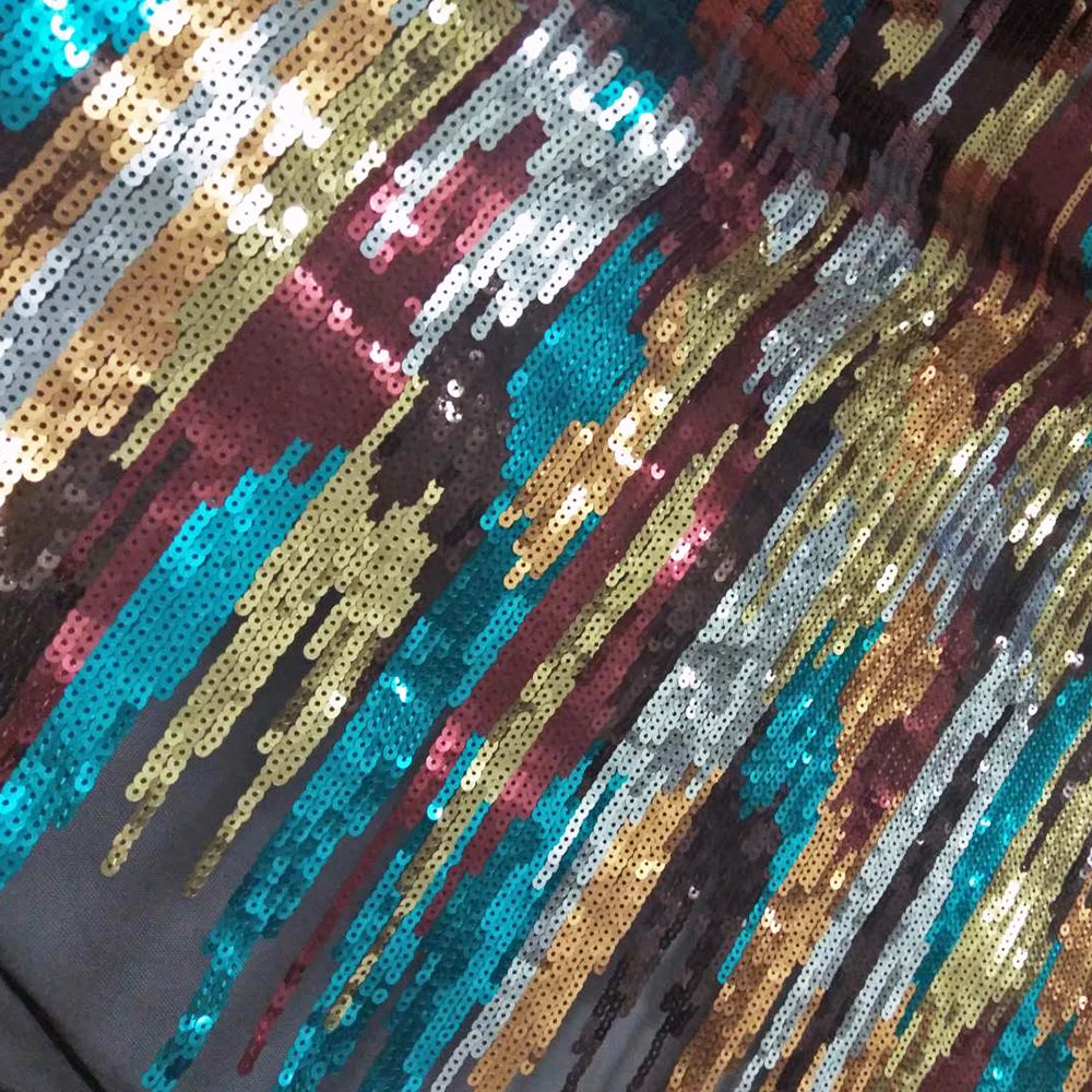 French Sequin Fabric with Irregular Stripe,Sparkly Paillette Fabric,Evening Party Dresses Cloth,120x90cm,Embroidery Fabric