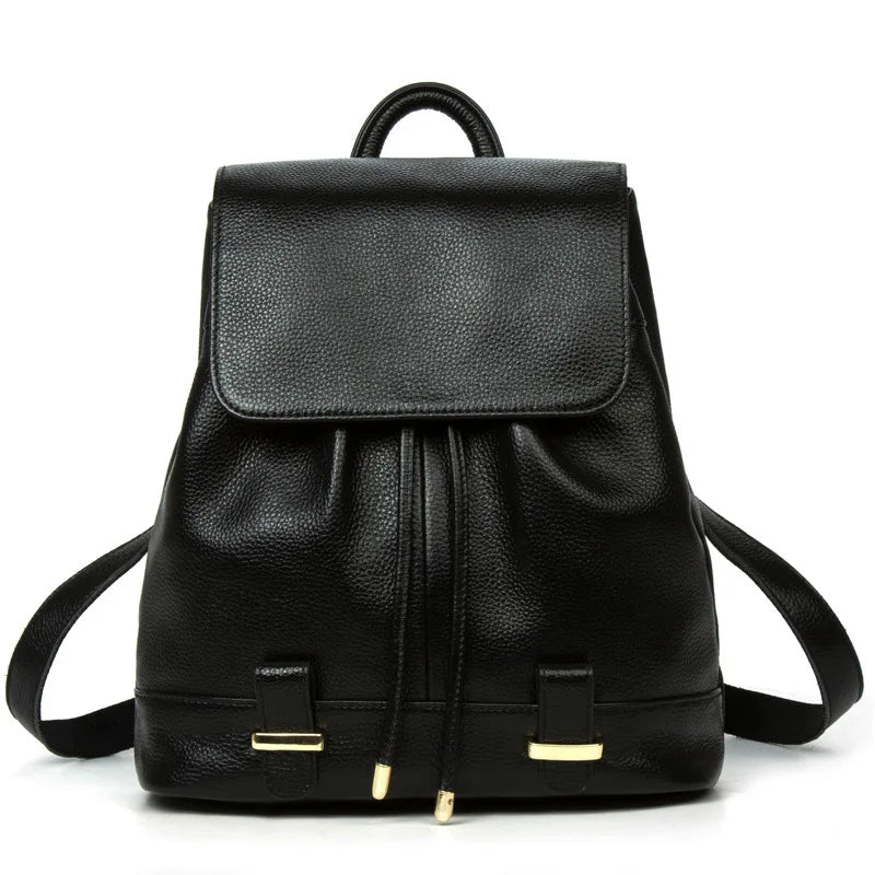 Women's Genuine Leather Backpack Purse Large Capacity Multiway Shoulder Travel Bag Anti Theft Zip Soft Daypack for Daily Work