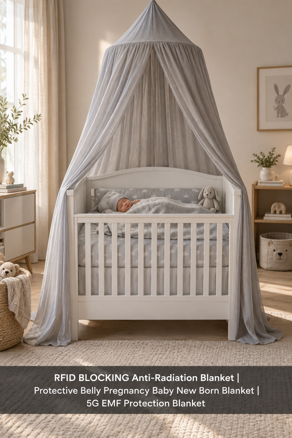 RFID BLOCKING Anti-Radiation Blanket Protective Belly Pregnancy Baby New Born Blanket 5G EMF Protection Blanket