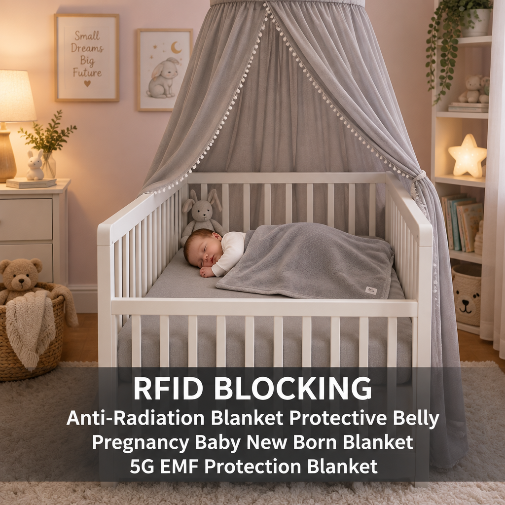 RFID BLOCKING Anti-Radiation Blanket Protective Belly Pregnancy Baby New Born Blanket 5G EMF Protection Blanket