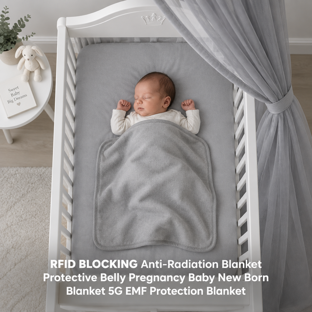 RFID BLOCKING Anti-Radiation Blanket Protective Belly Pregnancy Baby New Born Blanket 5G EMF Protection Blanket
