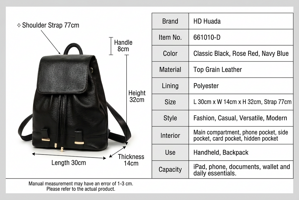 Women's Genuine Leather Backpack Purse Large Capacity Multiway Shoulder Travel Bag Anti Theft Zip Soft Daypack for Daily Work