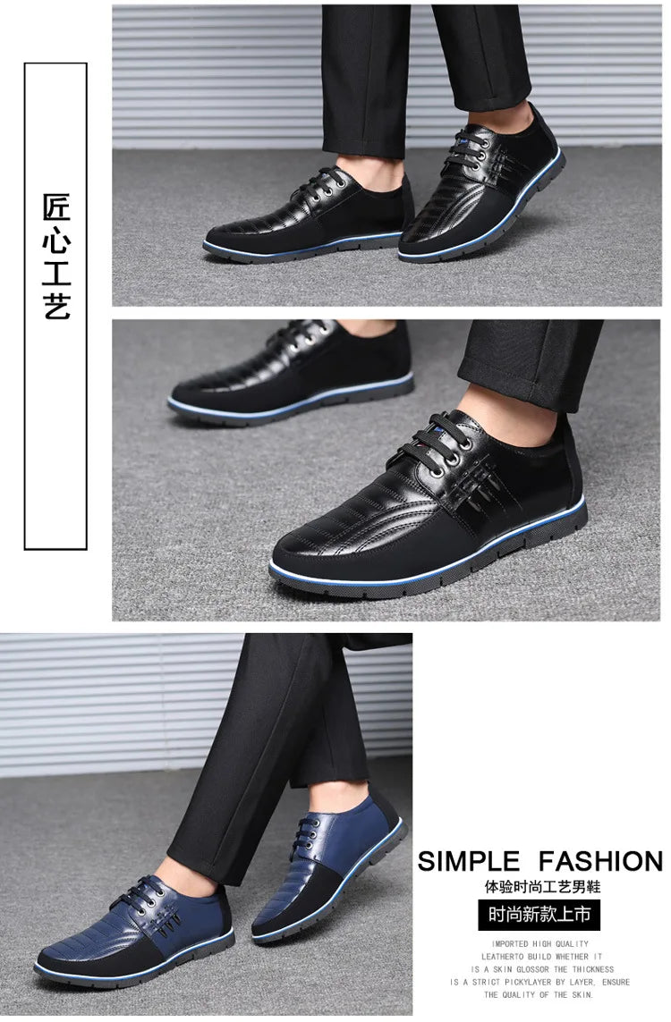 Men Genuine Leather fur Shoes High Quality Elastic Band Fashion Design Solid Tenacity Comfortable Men's Shoes Big Sizes 2021 s34