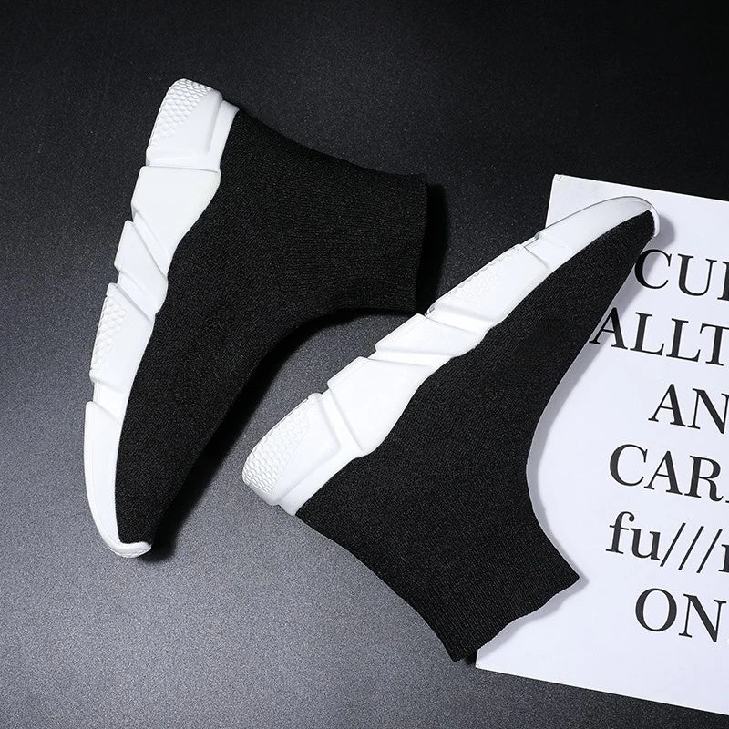 Designer Women Fashion Walking Sneakers Street Style Low High Top Soft Sock Shoes for Men