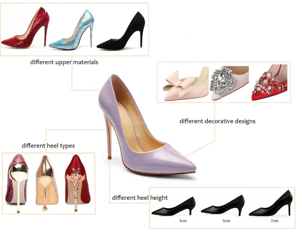 Latest Design Women Flat Dress Shoes Pointy Toe Black&White Stripe Rivets Studs Pump Shoes Office Lady Work Dating Shoes