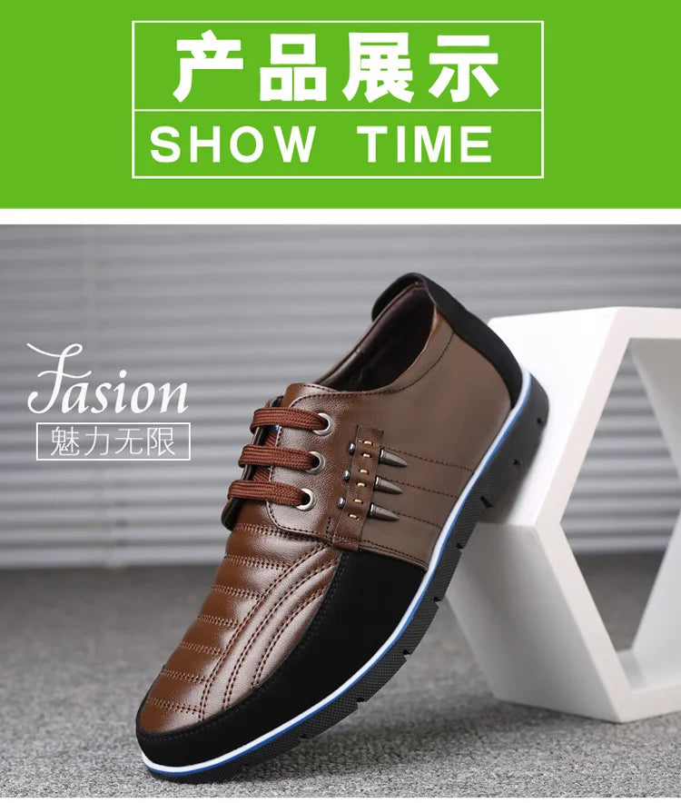 Men Genuine Leather fur Shoes High Quality Elastic Band Fashion Design Solid Tenacity Comfortable Men's Shoes Big Sizes 2021 s34