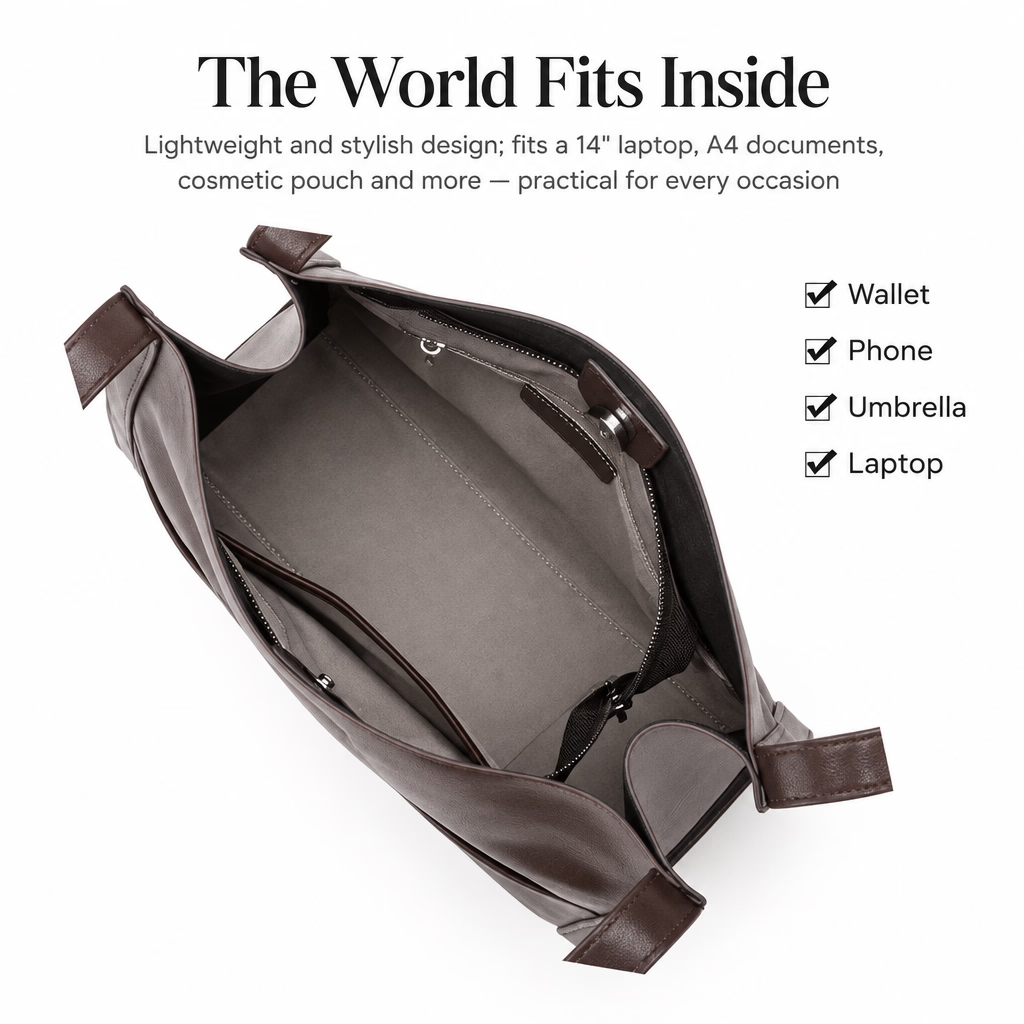Women's Genuine Leather Multiway Crossbody Tote Bag Designer Shoulder Messenger Purse Large Capacity Casual Handbag for Daily
