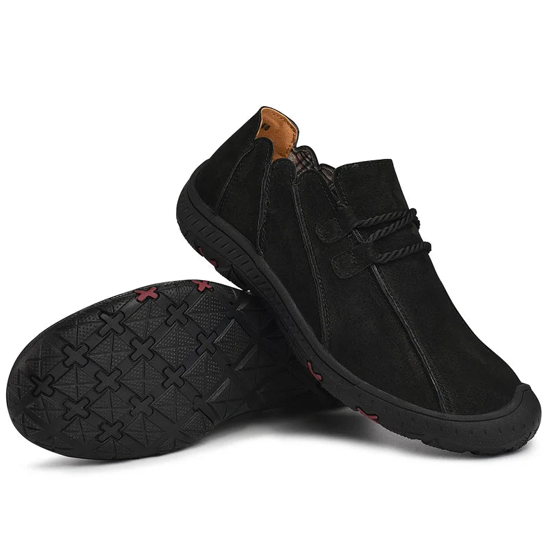 2026 Lightweight Men's Lace-up Comfort Height Increasing Slip-Resistant Outdoor Casual Leather Shoes