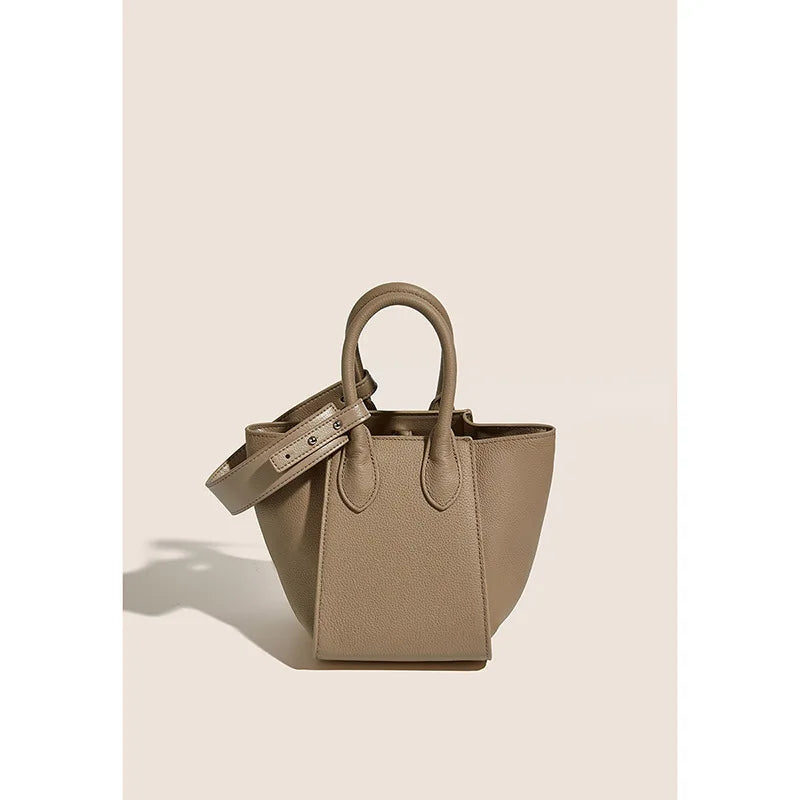 Fashion Bohemian Bucket Bags Genuine Leather Waterproof Portable Shoulder Messenger Crossbody Luxury Women Handbags Purses Totes