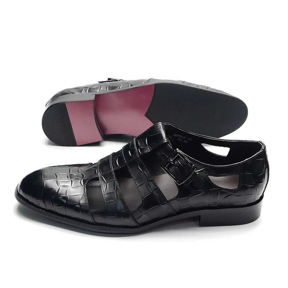 New Design Plus Size Breathable Men's Shoes Cow Genuine Leather Formal Business Casual Oxford Shoes for Men Wholesale