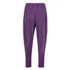 Miyake Pleated Casual Pants  Draping Feel  New Style Women's Simple Breathable  Casual Pants Large Size Harlem Pants