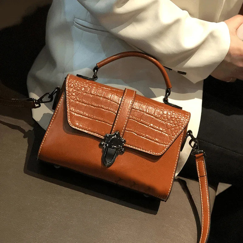 New High Quality Women's Genuine Leather Waterproof Tote Handbags Multiway Messenger Crossbody Shoulder Satchel Purse Travel Bag