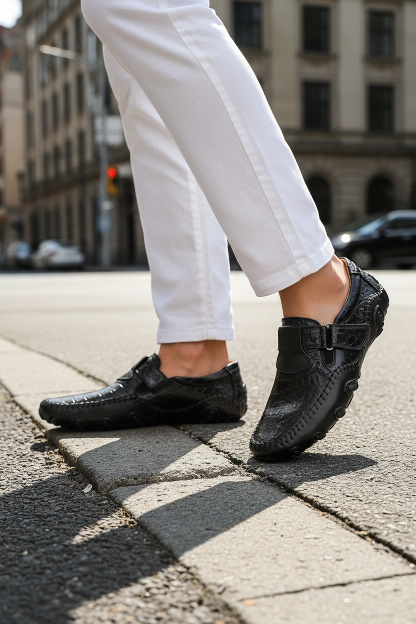Size 38-47 Genuine Leather Driving Moccasins Comfortable High Performance Men Real Leather Dress Shoes