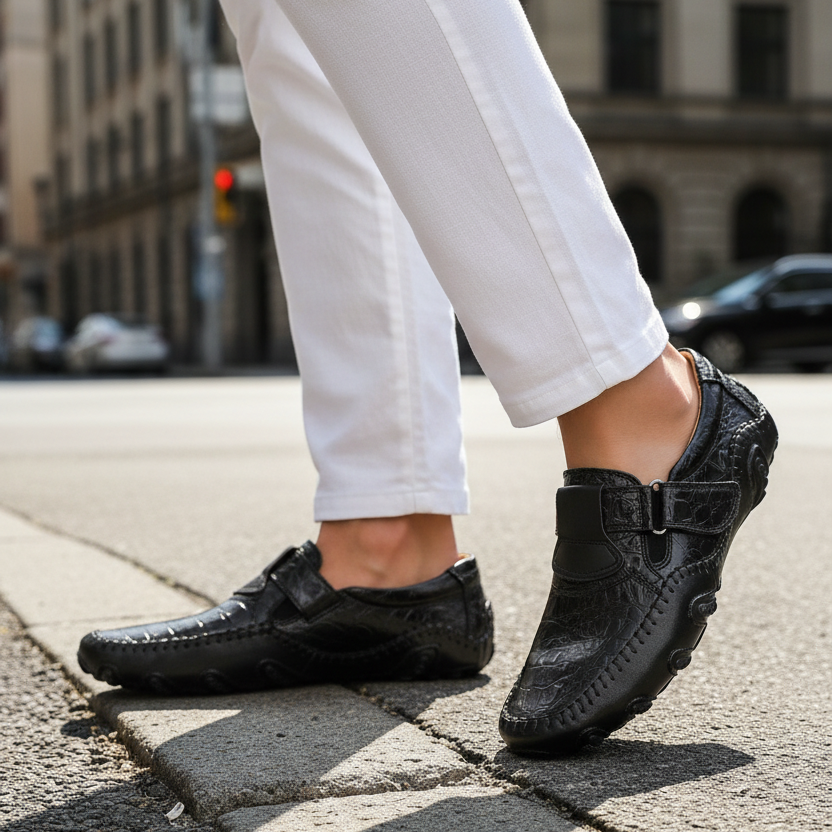Size 38-47 Genuine Leather Driving Moccasins Comfortable High Performance Men Real Leather Dress Shoes