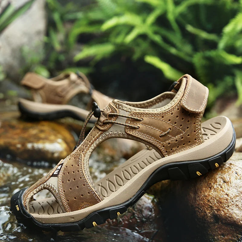 Full Grain Leather Sandals High Performance Wholesale Fashion Pure Leather Men Summer Sandals Shoes for Men