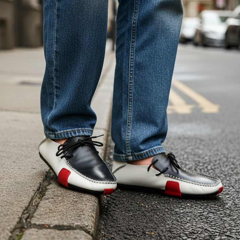 2026  Spring Fashion Genuine Leather Loafer Men's Casual Leisure Wear Dess Shoes Men's Style Italian