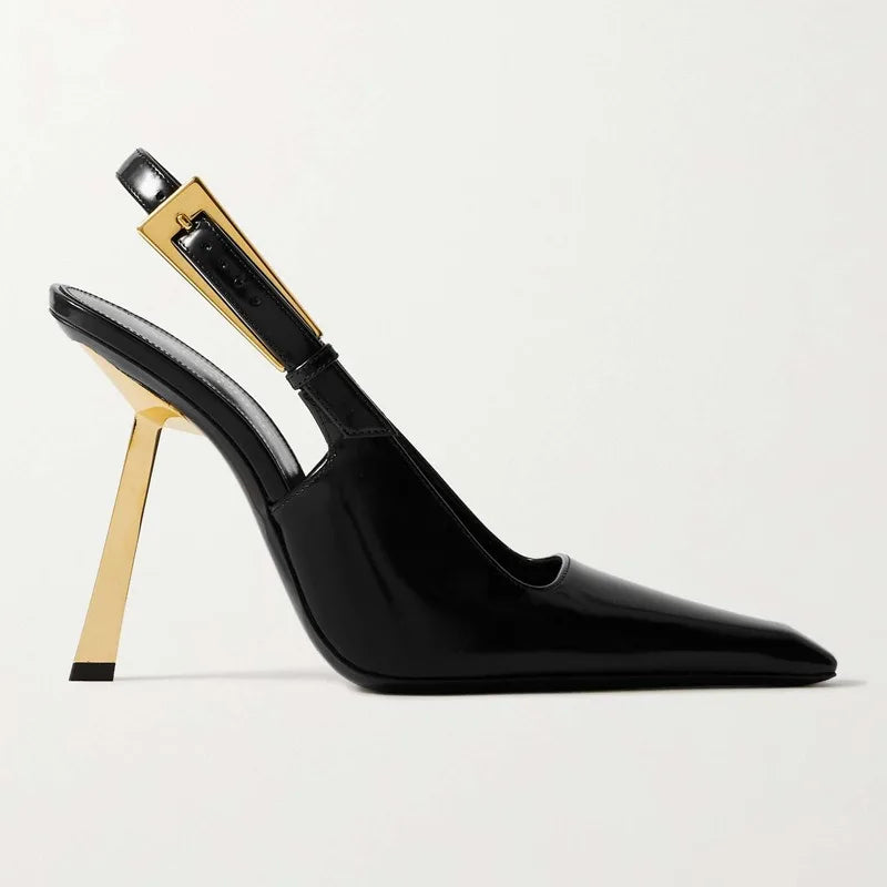 Fashion Pointed White Hollow Thin Heels Slip-On Peep-toe High Heel Sandals Women's Shoes 7CM/9CM