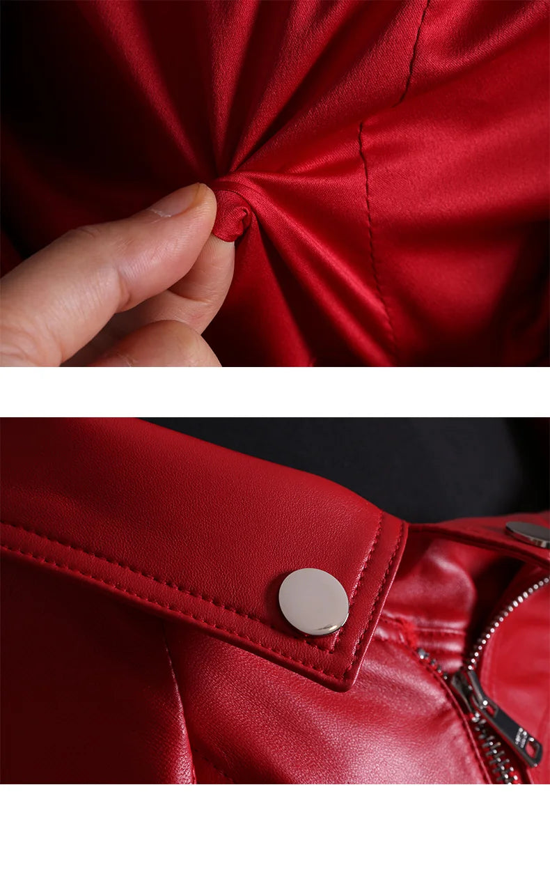Spring Autumn Maxi Dresses for Women Slash Neck Red Black PU Leather Dress Women Long Sleeve Runway Elegant Dress