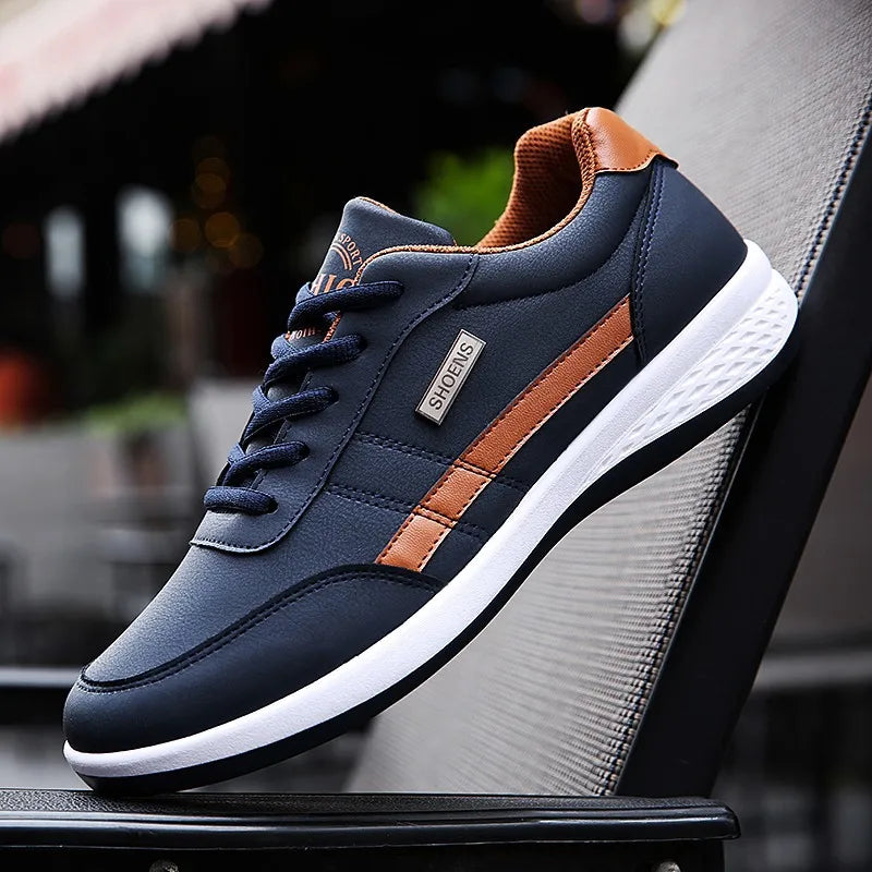 Men Genuine Leather fur Shoes High Quality Elastic Band Fashion Design Solid Tenacity Comfortable Men's Shoes Big Sizes 2021 s34