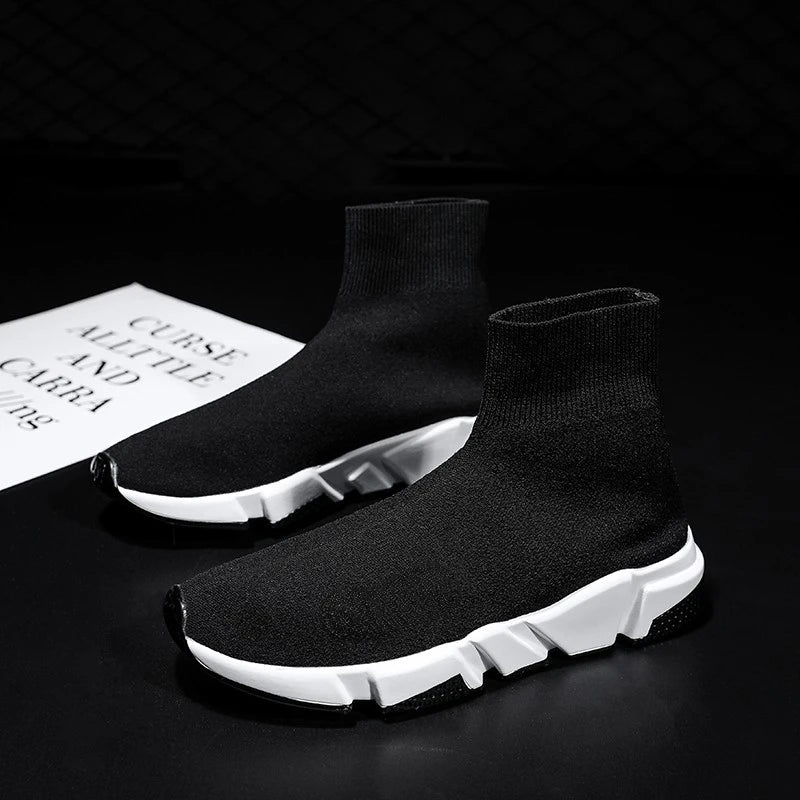 Designer Women Fashion Walking Sneakers Street Style Low High Top Soft Sock Shoes for Men