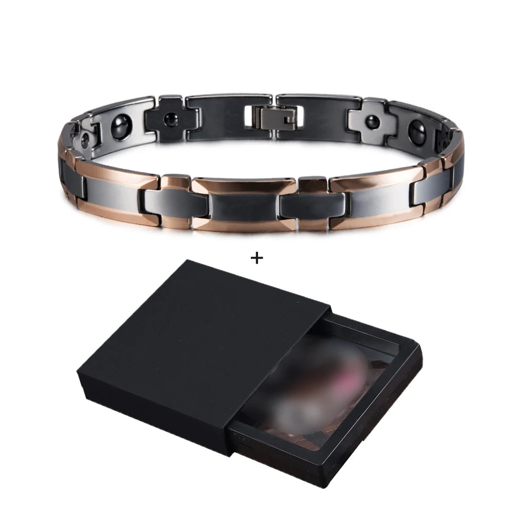 Anti-scratch Cross Couple Bracelet Tungsten Rose Lovers Energy Tungsten Carbide Bracelet Hematite Magnetic Bracelet Benefits