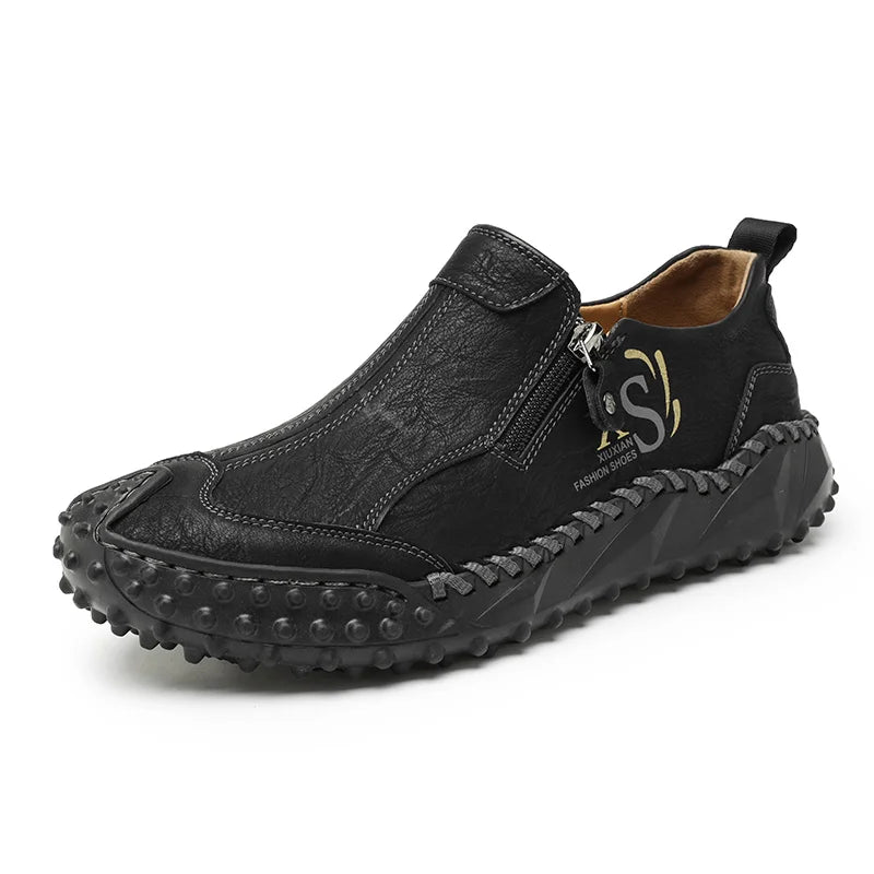Men's Business Loafers Breathable Solid Design Comfort Fit Corporate Meeting Shoes for Spring Summer