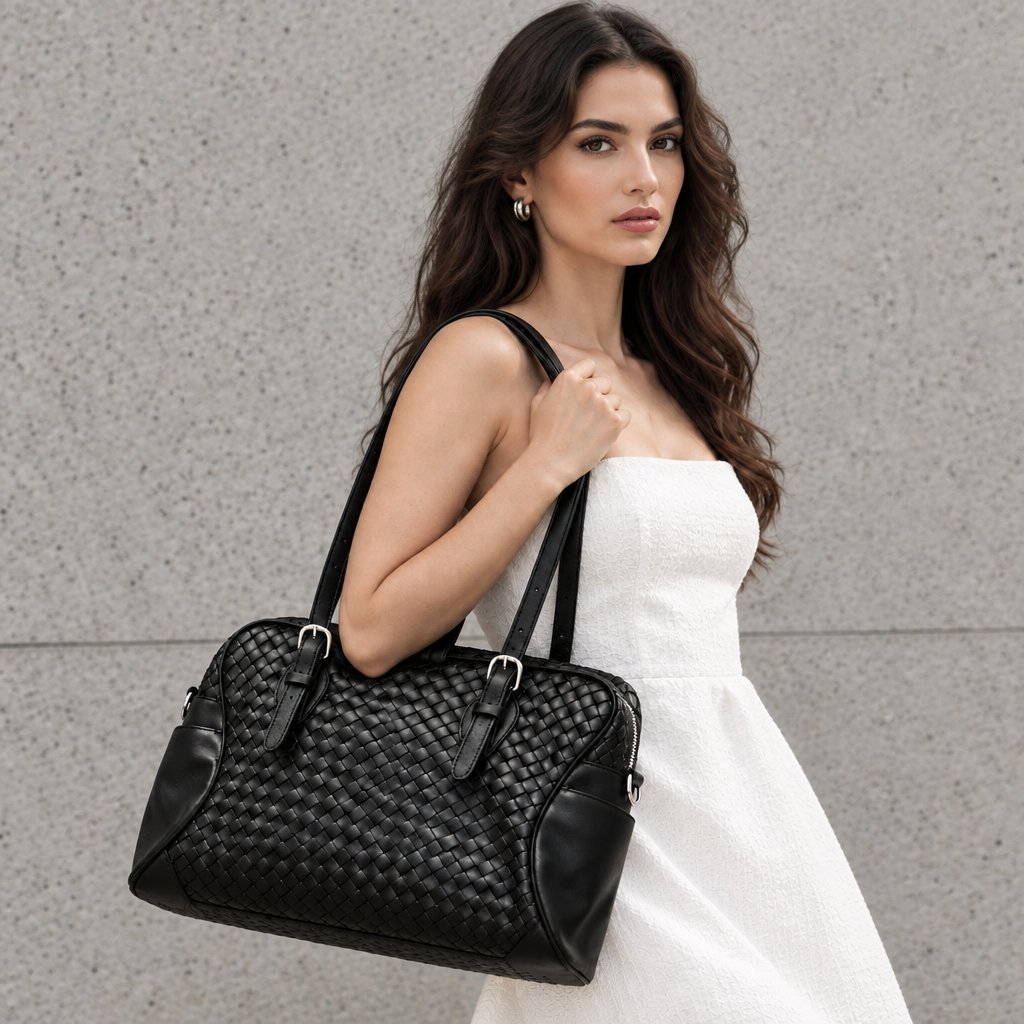 Women Bags Genuine Leather Messenger Crossbody Handbags Large Capacity Tote Shoulder Purses Elegant Daily Office Travel Shopping
