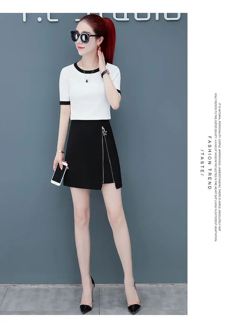 FairyShely Black Mini Skirt Women 2025 Velvet Short Pencil Skirt Korean Ladies Sexy Office Wear High Waist Skirts Zipper Faldas