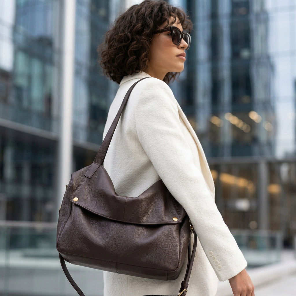 Women's Genuine Leather Multiway Crossbody Tote Bag Designer Shoulder Messenger Purse Large Capacity Casual Handbag for Daily