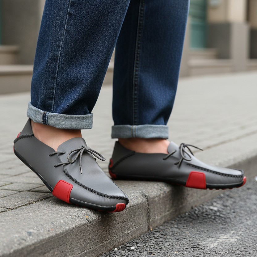 2026  Spring Fashion Genuine Leather Loafer Men's Casual Leisure Wear Dess Shoes Men's Style Italian