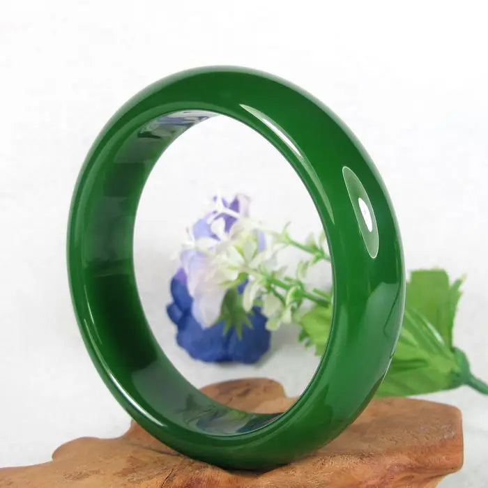 Genuine Hetian Jade Bracelet Spinach Green Jadeite Ladies Mom Charm Quality Luxury Bracelet Jewelry Holiday Birthday Gift