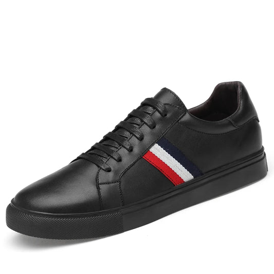 Lace-up Men's Loafers Genuine Cowhide Leather Boat Shoes Comfortable Business Office Formal Leather Men's Shoes