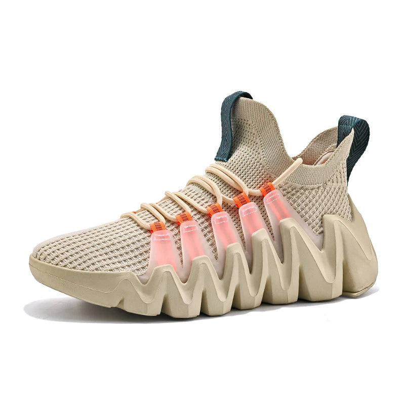 2023 Brand Logo Customization Blank Designer Fitness Walking Sports Sneakers Lightweight Breathable Sock Running Shoes for Men