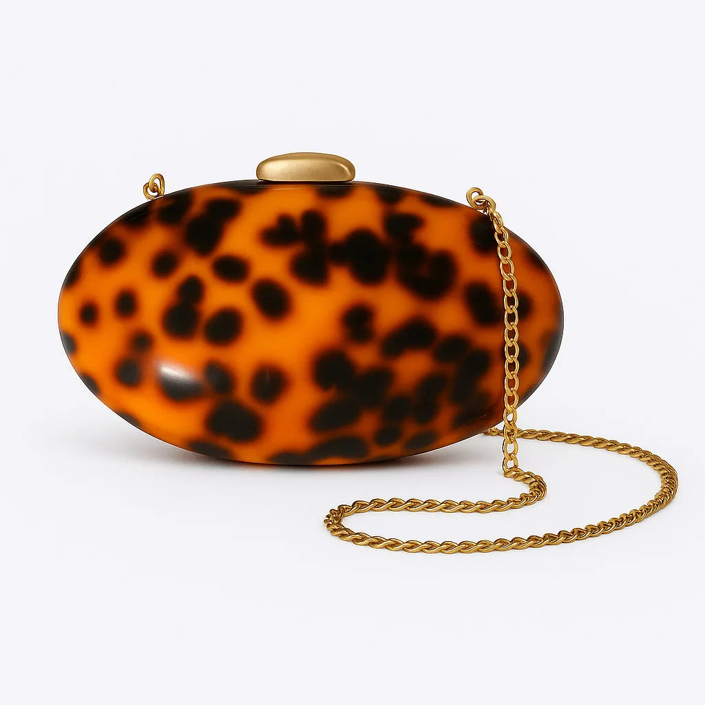 Splicing Strip Amber Handbag Women Chain Clutch Evening Bag Acrylic trendy clutch Bag