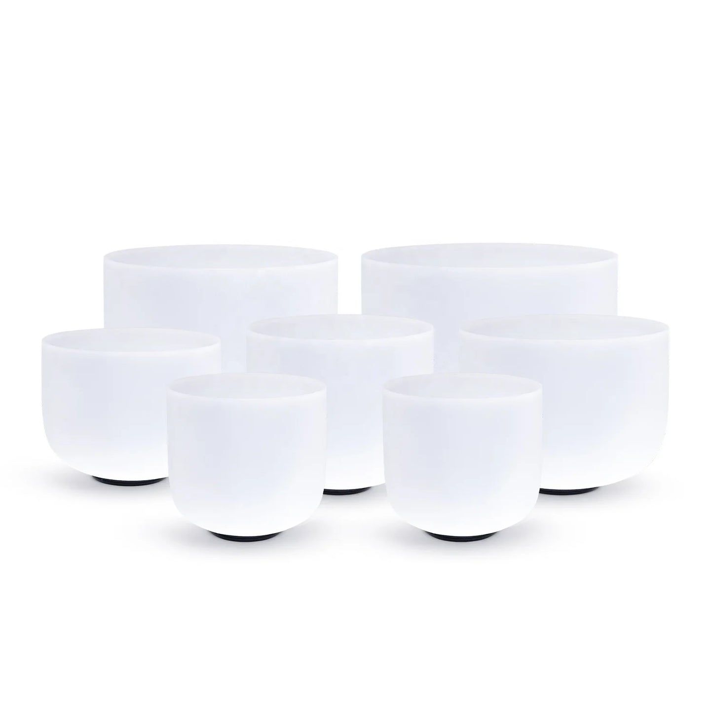 7-12 Inch 432hz Crystal Singing Bowls Set of 7 Pcs Chakra for Yoga Meditation with Heavy Duty Carrying Case