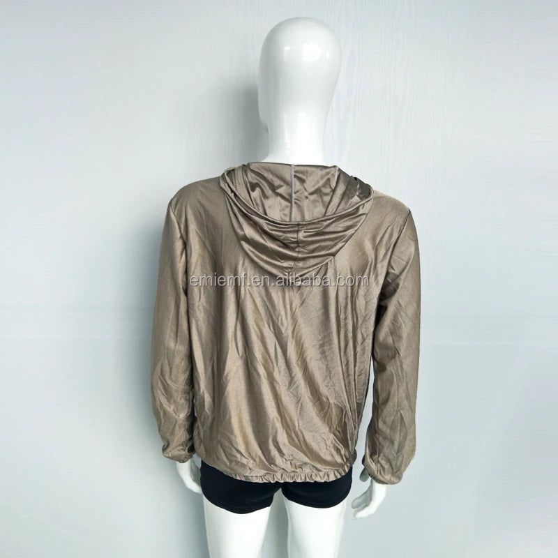 100% Silver Fiber Super protection Hoodie , EMF Shielded Clothes Computer ,phone Radiation