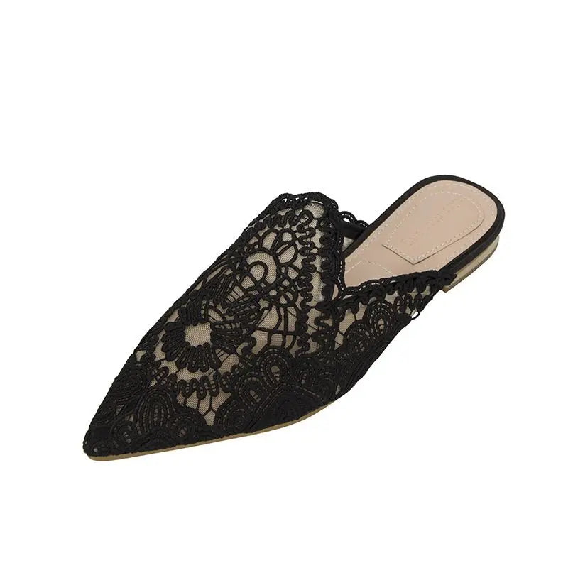 Lace Sandali Donna Femme Summer Slipper Slides Loafer Style 2026 Flat Women's Sandals for Ladies