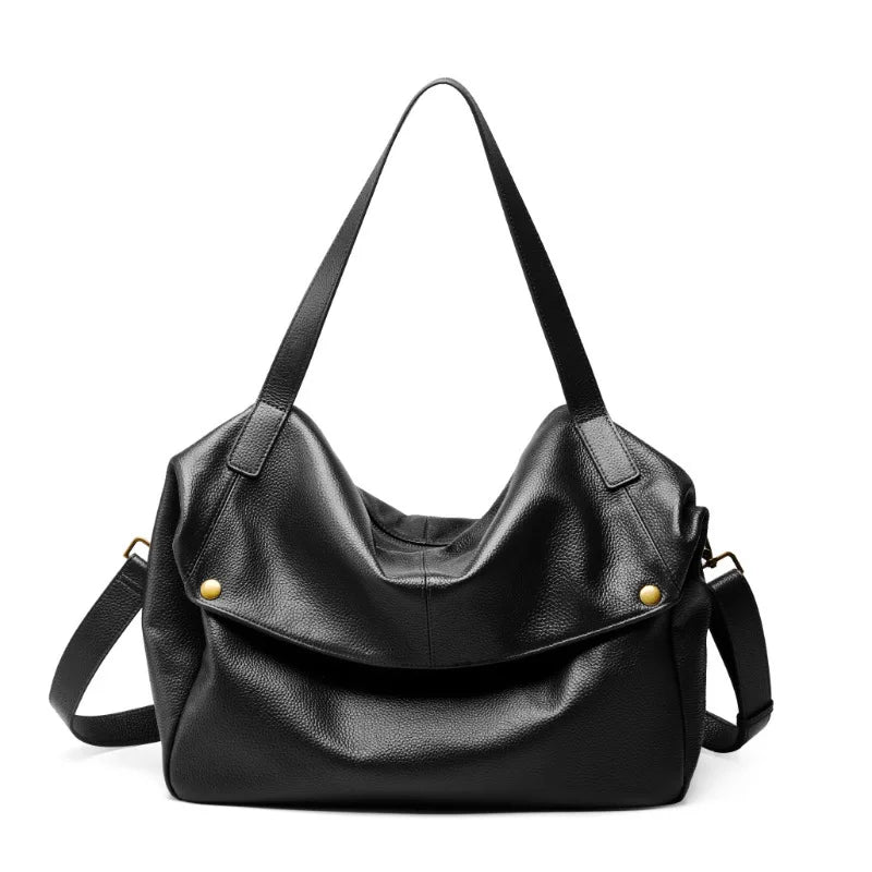 Women's Genuine Leather Multiway Crossbody Tote Bag Designer Shoulder Messenger Purse Large Capacity Casual Handbag for Daily