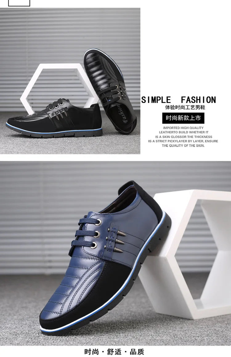 Men Genuine Leather fur Shoes High Quality Elastic Band Fashion Design Solid Tenacity Comfortable Men's Shoes Big Sizes 2021 s34
