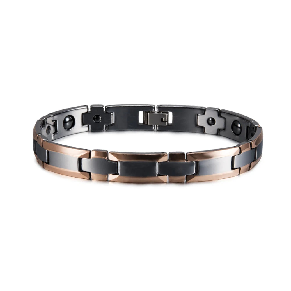 Anti-scratch Cross Couple Bracelet Tungsten Rose Lovers Energy Tungsten Carbide Bracelet Hematite Magnetic Bracelet Benefits