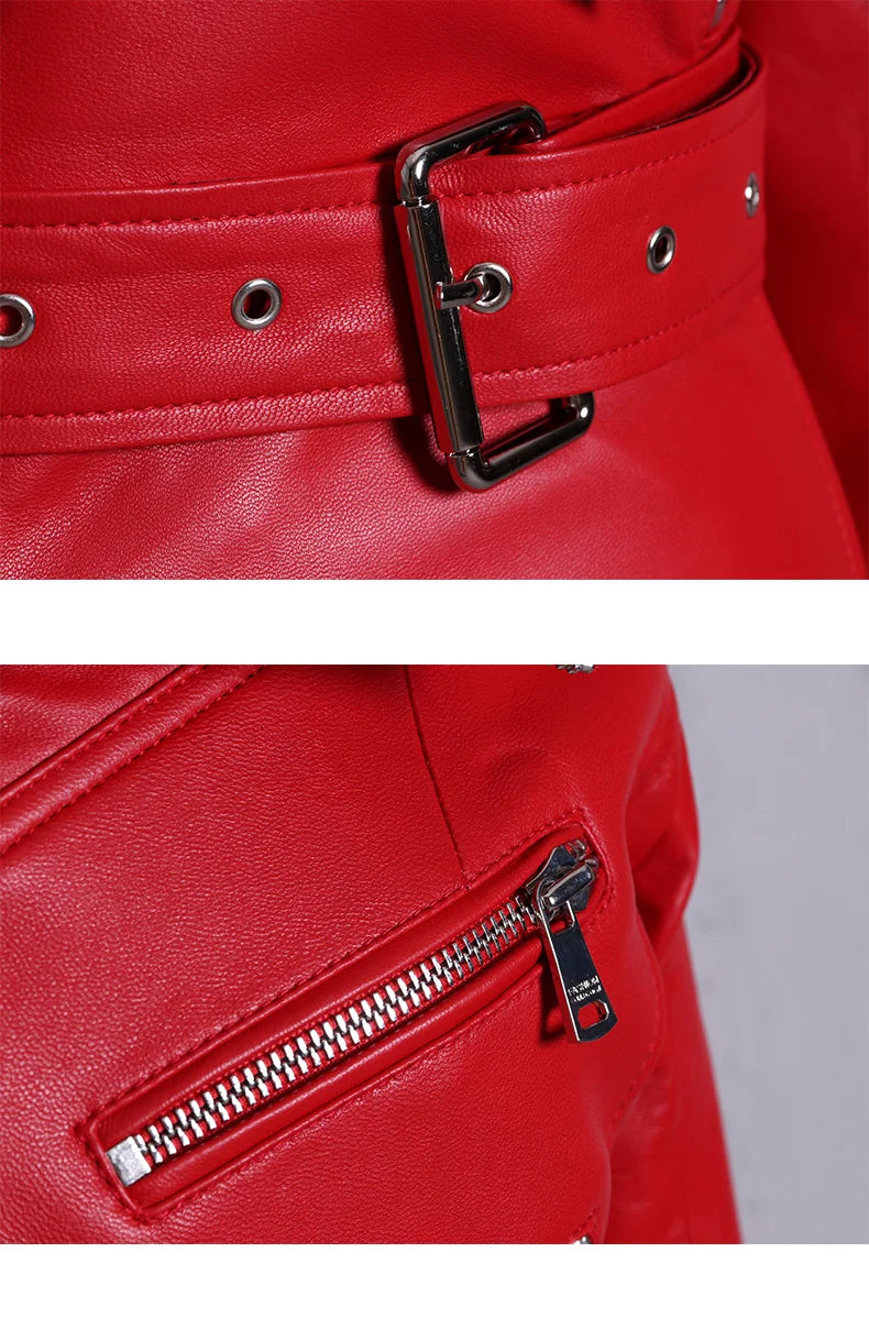 Spring Autumn Maxi Dresses for Women Slash Neck Red Black PU Leather Dress Women Long Sleeve Runway Elegant Dress
