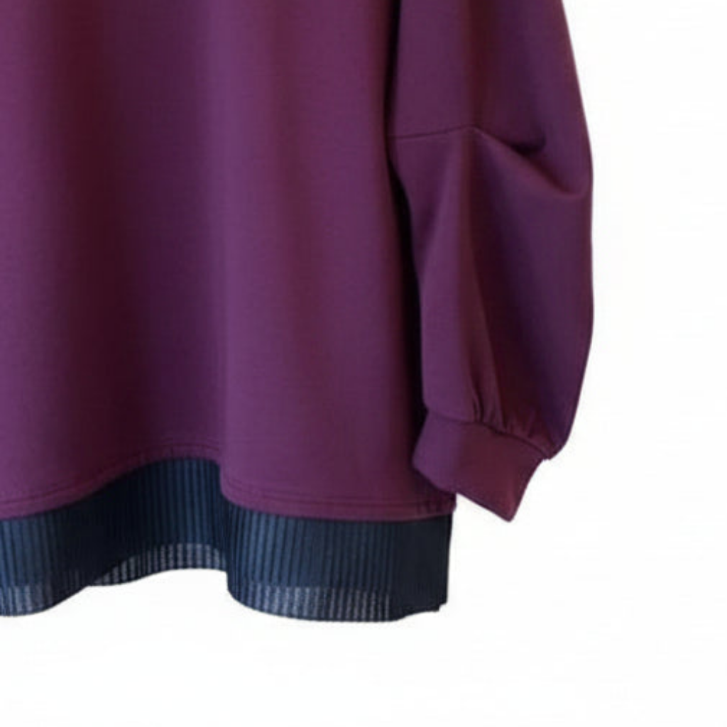 Spring 2026 New Fashion Elegant Casual Fake Two-piece Splicing Long Sleeve Women's Sweater