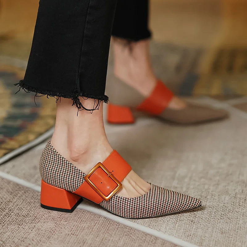 Mary Jane Shoes Woman Fashion 2026 Spring Brand Design Women Pumps High Heels Femme Pointed Toe Party Ladies Shoes Heels Women