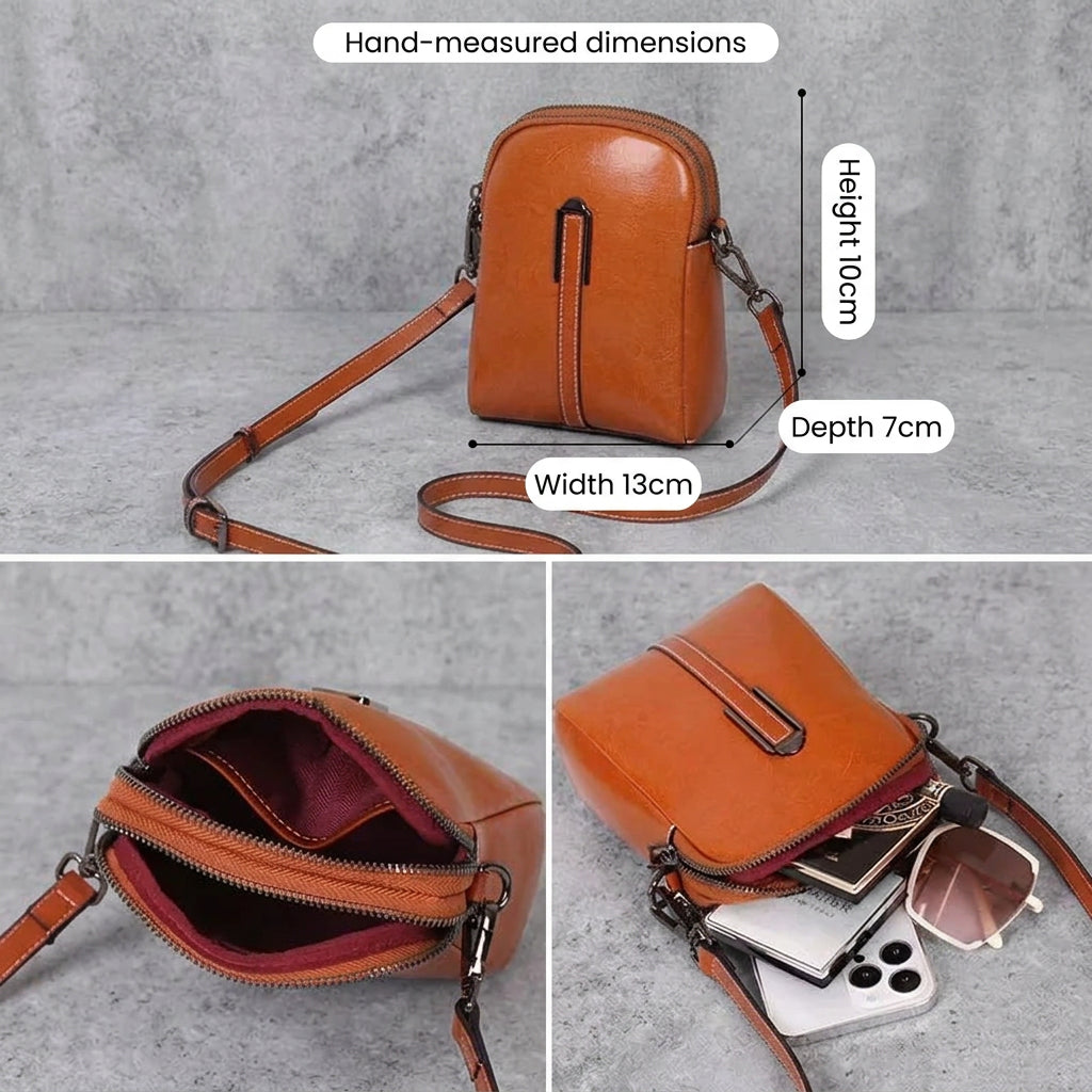 Fashion Designer Women's Genuine Leather Crossbody Shoulder Bags Casual Messenger Tote Bags Daily Travel Waterproof Eco-Friendly