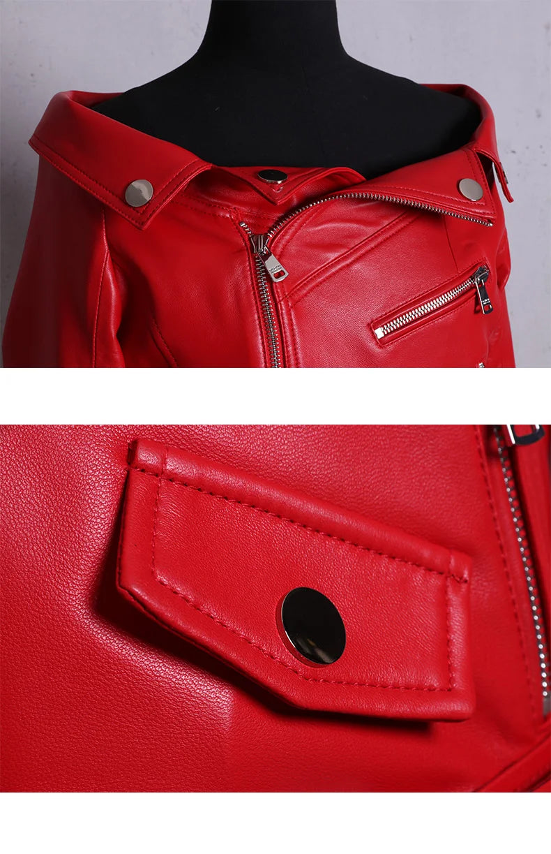Spring Autumn Maxi Dresses for Women Slash Neck Red Black PU Leather Dress Women Long Sleeve Runway Elegant Dress