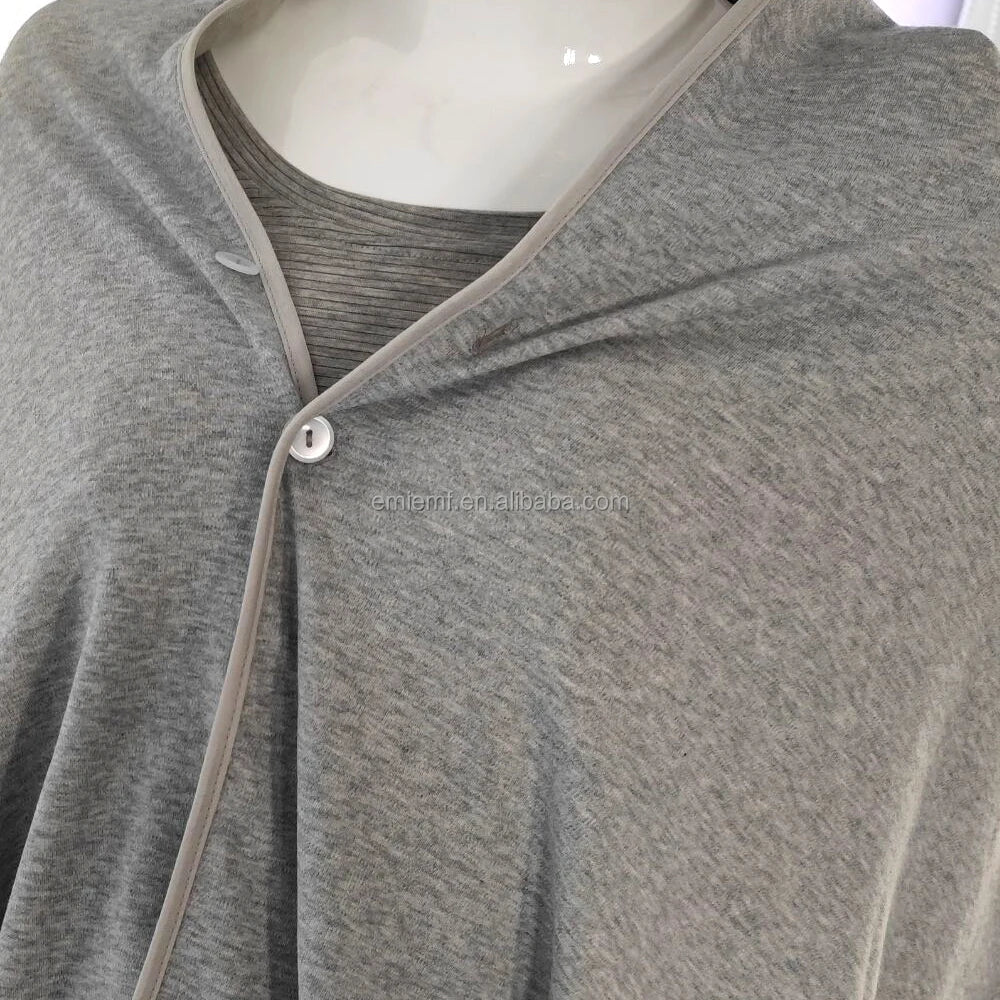 BLOCK EMF Shielding Poncho RF Shielding Shawls Gray/black Color Emf protection Poncho