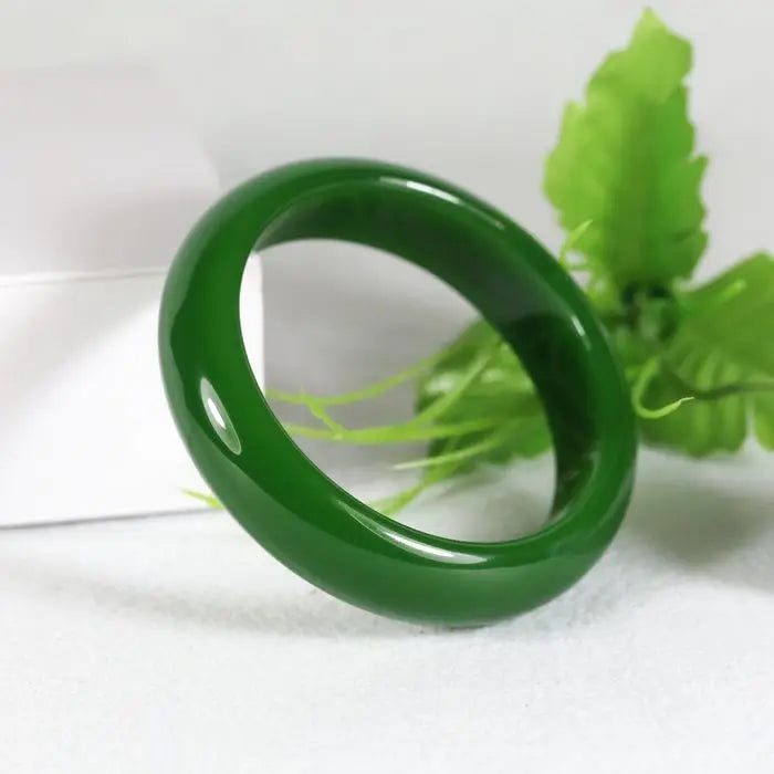 Genuine Hetian Jade Bracelet Spinach Green Jadeite Ladies Mom Charm Quality Luxury Bracelet Jewelry Holiday Birthday Gift