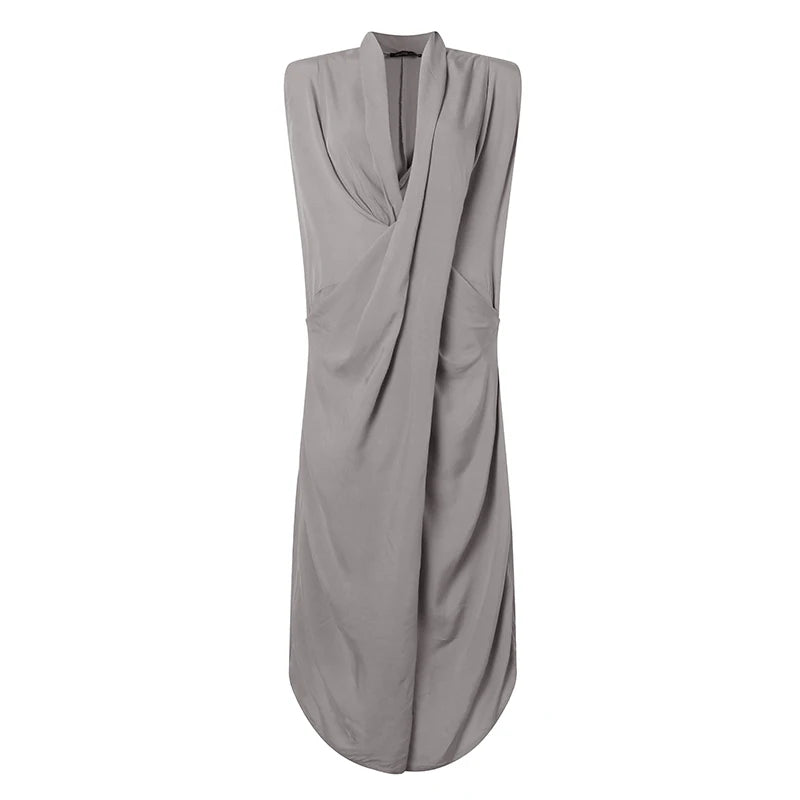 ZANZEA Oversize Asymmetrical Maxi Dress Women's Summer 2025 Holiday Sundress Female V Neck Draped Vestidos Rayon Robes Femme